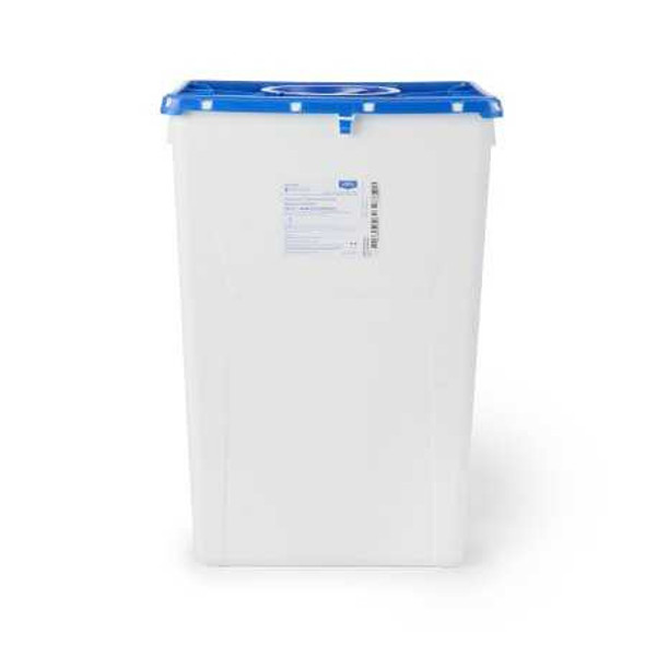 Pharmaceutical Waste Container McKesson Prevent 24.68H X 17.3W X 13L Inch 18 Gallon White Base Blue Lid 2257 Case/7 2257 MCK BRAND 1011863_CS