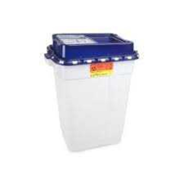 Pharmaceutical Waste Container BD 26.25 H X 20 W X 14.75D Inch 19 Gallon White Base / Blue Lid Vertical Entry Slide Top 305328 Each/1 305328 BECTON-DICKINSON 697498_EA