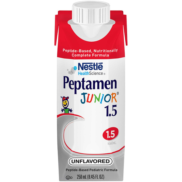 Pediatric Tube Feeding Formula Peptamen Junior 1.5 250 mL Carton Ready to Use Ages 1-13 Years 9871617363 Each/1 9871617363 NESTLE'HEALTHCARE NUTRITION 682241_EA