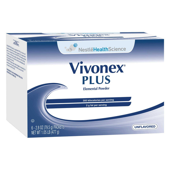 Elemental Tube Feeding / Oral Supplement Vivonex Plus Unflavored 2.8 oz. Individual Packet Powder 07129800 Each/1 7129800 NESTLE'HEALTHCARE NUTRITION 746869_EA