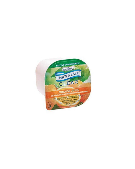 Thickened Beverage Thick Easy 4 oz. Portion Cup Orange Ready to Use Nectar 49144 Case/24 49144 HORMEL FOOD SALES LLC 732812_CS