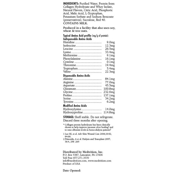 Protein Supplement ProSource NoCarb Berry Punch 32 oz. Bottle Ready to Use 11535 Each/1 11535 NATIONAL NUTRITION 709355_EA