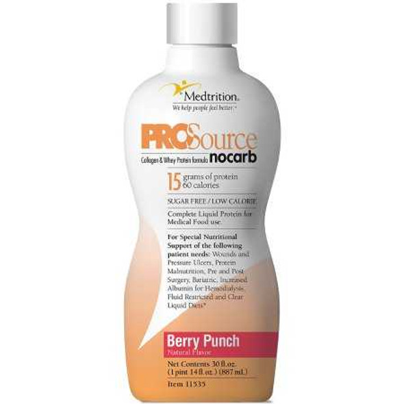 Protein Supplement ProSource NoCarb Berry Punch 32 oz. Bottle Ready to Use 11535 Each/1 11535 NATIONAL NUTRITION 709355_EA