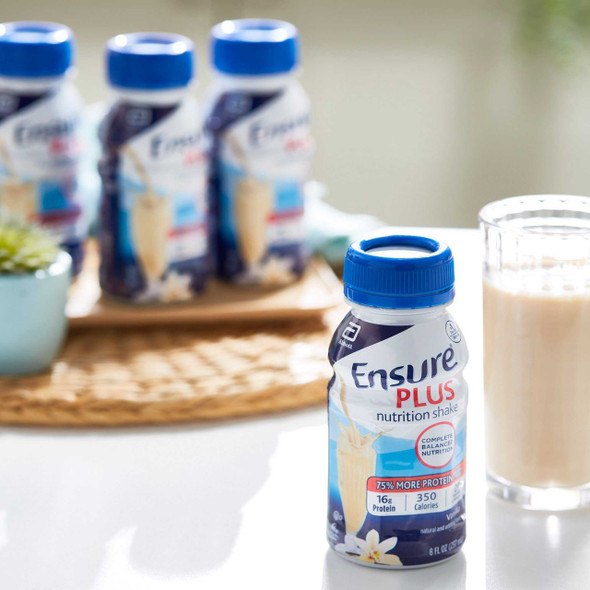 Oral Supplement Ensure Plus Vanilla 8 oz. Bottle Ready to Use 57263 Case/24 57263 ABBOTT NUTRITION 765334_CS