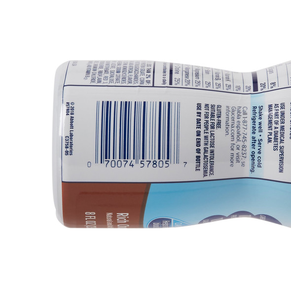 Oral Supplement Glucerna® Original Shake Rich Chocolate Flavor Liquid 8 oz. Bottle 57804 Pack/6