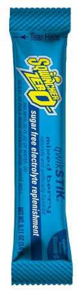 Oral Electrolyte Solution Sqwincher® Quik Stik® Zero Mixed Berry Flavor 0.11 oz. Electrolyte 159060101 Pack of 50 X355-M2600 Sqwincher® Quik Stik® Zero 1057739_PK