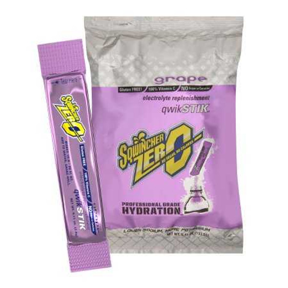 Electrolyte Replenishment Drink Mix Sqwincher Quik Stik Zero Grape Flavor 11 oz. X432-M2600 Pack/50 X432-M2600 PRECISION FOODS INC 1057738_PK