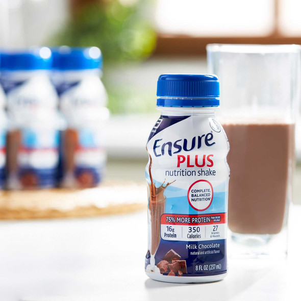 Oral Supplement Ensure® Plus Nutrition Shake Milk Chocolate Flavor Liquid 8 oz. Bottle 57266 Pack of 1 57266 Ensure® Plus Nutrition Shake 649272_EA
