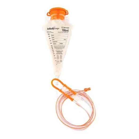 Enteral Feeding Pump Bag Set with ENFit® Connector Infinity® Orange® 100 mL Silicone NonSterile ENFit® Connector INF0100-E Case of 30 INF0100-E ZEVEX 1211721_CS