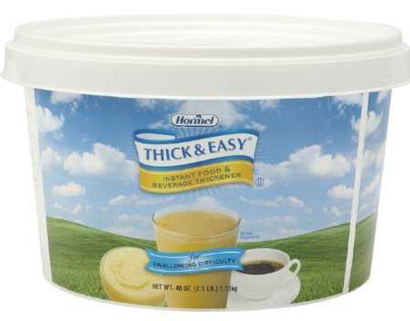 Food and Beverage Thickener Thick Easy 40 oz. Tub Unflavored Ready to Mix Honey / Nectar 07941 Each/1 7941 HORMEL FOOD SALES LLC 798340_EA