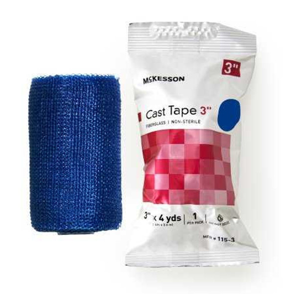 Cast Tape McKesson 3 Inch X 12 Foot Fiberglass Blue 115-3B Box/10 115-3B MCK BRAND 733692_BX