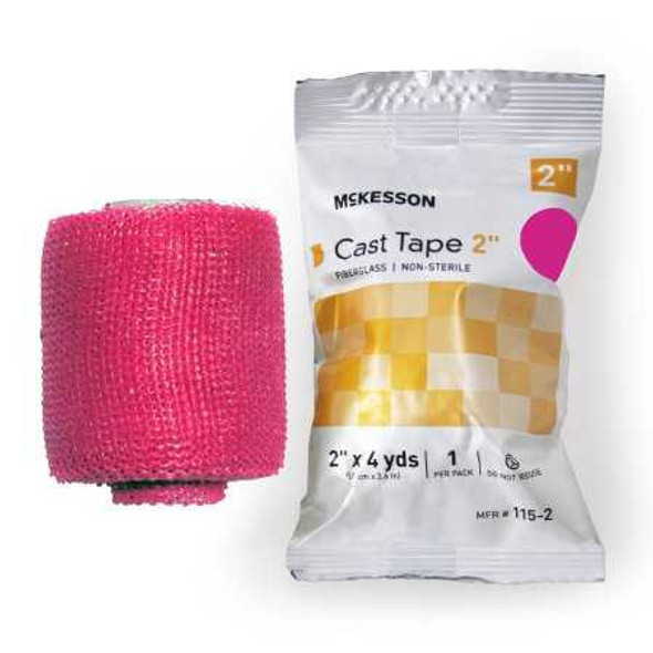 Cast Tape McKesson 2 Inch X 12 Foot Fiberglass Pink 115-2X Box/10 115-2X MCK BRAND 733689_BX