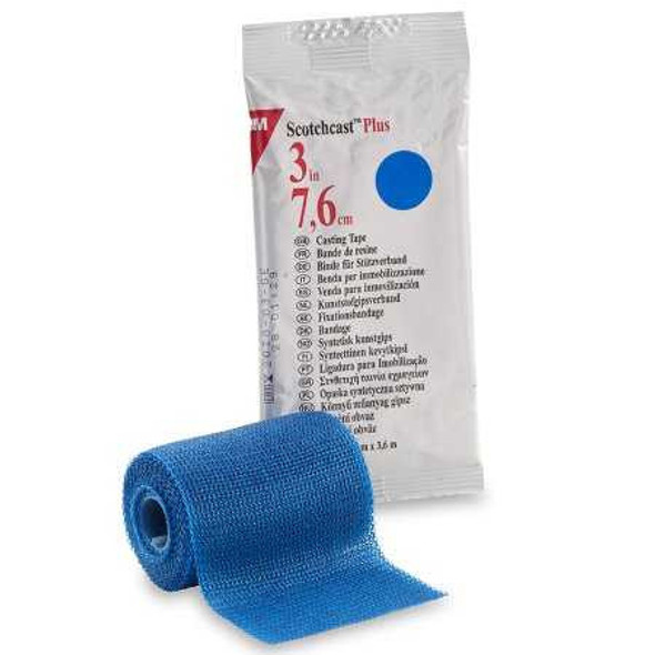 Cast Tape 3M Scotchcast Plus 3 Inch X 12 Foot Fiberglass Blue 82003B RL/1 82003B 3M 198266_RL