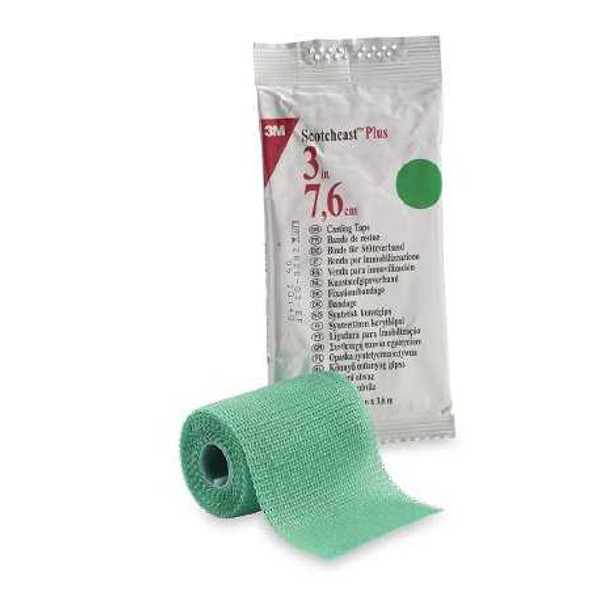 Cast Tape 3M Scotchcast Plus 3 Inch X 12 Foot Fiberglass Green 82003G Box/10 82003G 3M 201236_BX