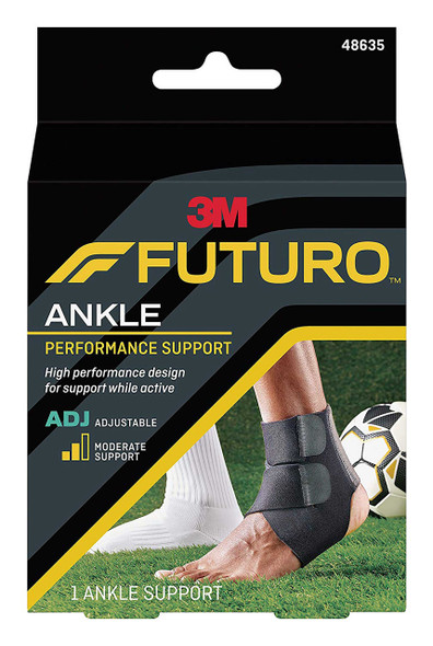 Ankle Support 3M™ Futuro™ Sport Moisture Control One Size Hook and Loop Strap Closure Foot 48635ENR Case of 12 48635EN 3M™ Futuro™ Sport Moisture Control 971922_CS