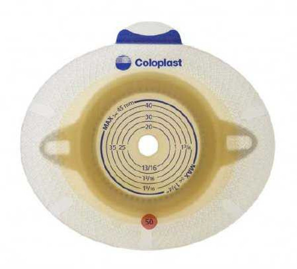 Ostomy Barrier SenSura Flex Xpro Trim to Fit Extended Wear Double Layer Adhesive 2-3/4 Inch Flange Yellow Code 3/8-2-1/2 Inch Stoma 10045 Box/5 10045 COLOPLAST INCORPORATED 734846_BX