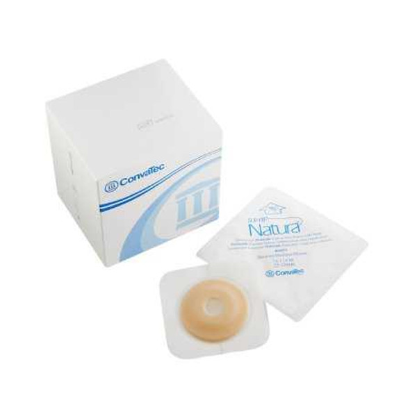 Colostomy Barrier Sur-Fit Natura Mold to Fit Extended Wear Durahesive White Tape 1-3/4 Inch Flange Universal Hydrocolloid Convex 7/8 to 1-1/4 Inch Stoma 404593 Each/1 404593 CONVA TEC 461894_EA