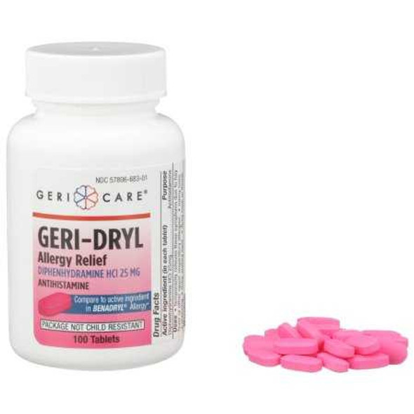 Allergy Relief Geri-Dryl 25 mg Strength Tablet 100 per Bottle 681-01 BT/1 681-01 MCK BRAND 873289_BT