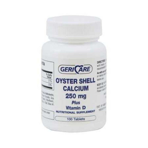 Calcium with Vitamin D Supplement McKesson Brand 250 mg Strength Tablet 100 per Bottle 57896073101 BT/100 57896073101 MCK BRAND 633785_BT
