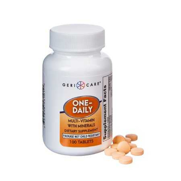 Multivitamin with Minerals Supplement McKesson Brand Tablet 100 per Bottle 57896053101 Case/12 57896053101 MCK BRAND 633782_CS