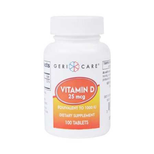 Vitamin D-3 Supplement McKesson Brand 1000 IU Strength Tablet 100 per Bottle 57896087601 Case/12 57896087601 MCK BRAND 866980_CS