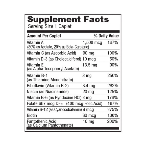 Multivitamin Supplement Geri-Care® Tablet 100 per Bottle 601-01-GCP Case of 12 57896060101 Geri-Care® 575922_CS