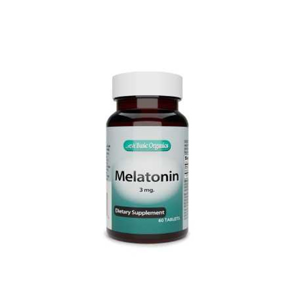 Melatonin Supplement Basic Organics 3 mg Strength Tablet 60 per Bottle 1285105 EA/60 1285105 US PHARMACEUTICAL DIVISION/MCK 512846_BT