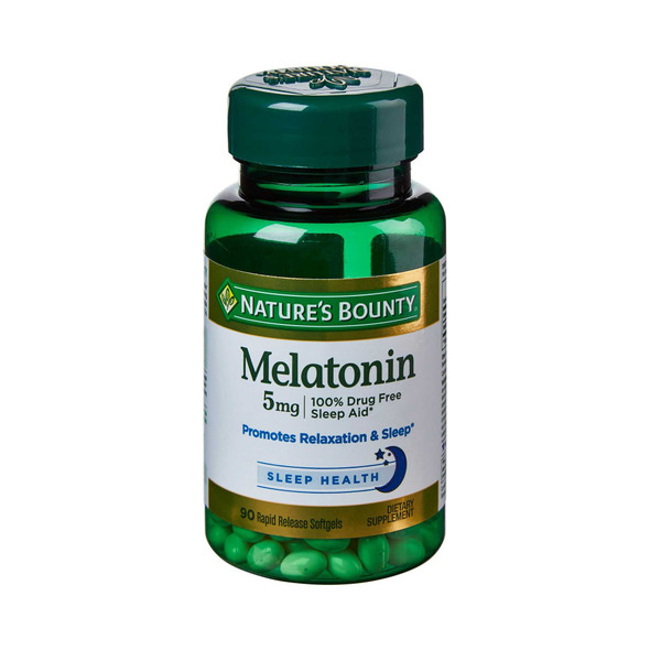 Melatonin Supplement Nature s Bounty 5 mg Strength Softgel 60 per Bottle 1447812 BT/1 1447812 US PHARMACEUTICAL DIVISION/MCK 766613_BT