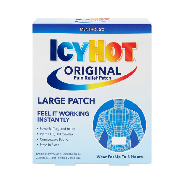 Topical Pain Relief Icy Hot® 5% Strength Menthol Patch 5 per Box 41167004843 Pack of 1 1101468 Icy Hot® 489911_PK