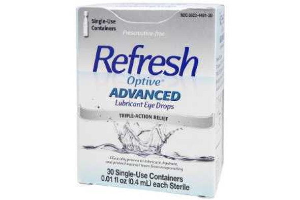 Lubricant Eye Drops Refresh Optive Advanced 0.1 oz. Drop 2087302 Box/30 2087302 US PHARMACEUTICAL DIVISION/MCK 946233_BX