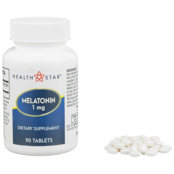 Natural Sleep Aid McKesson Brand 90 per Bottle Tablet 1 mg Strength 884-09-HST Bottle of 1 57896088409 McKesson Brand 972127_BT