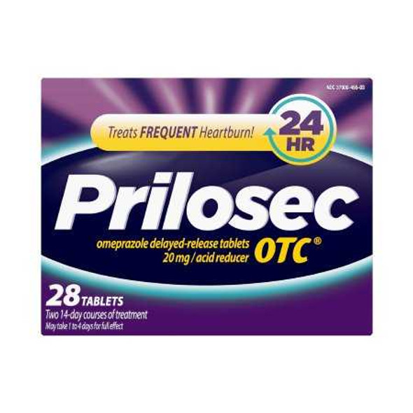 Antacid Prilosec OTC 20 mg Strength Delayed-Release Tablet 28 per Pack 1861574 Box/28 1861574 US PHARMACEUTICAL DIVISION/MCK 491129_PK