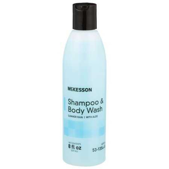 Shampoo and Body Wash McKesson 8 oz. Squeeze Bottle Summer Rain Scent 53-1354-8 Case/48 53-1354-8 MCK BRAND 877018_CS