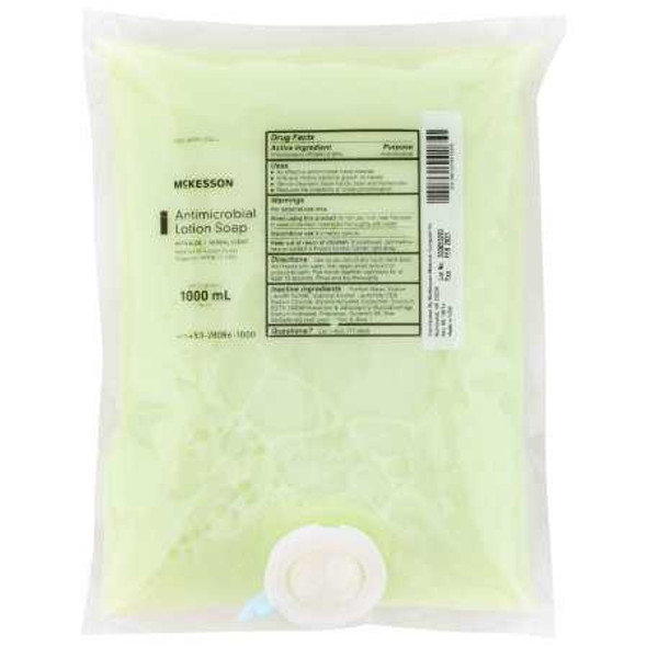 Antimicrobial Soap McKesson Lotion 1000 mL Dispenser Refill Bag Herbal Scent 53-28086-1000 Case/10 53-28086-1000 MCK BRAND 468273_CS
