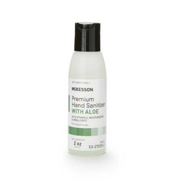 Hand Sanitizer with Aloe McKesson Premium 2 oz. Ethanol Gel Bottle 53-27039-2 Case/48 53-27039-2 MCK BRAND 937912_CS