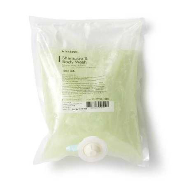 Shampoo and Body Wash McKesson 1000 mL Dispenser Refill Bag Cucumber Melon Scent 53-27906-1000 Case/10 53-27906-1000 MCK BRAND 482991_CS