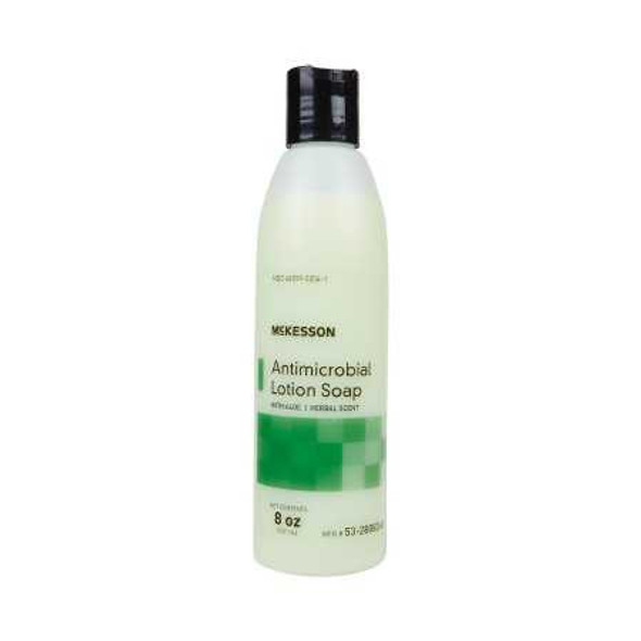 Antimicrobial Soap McKesson Lotion 8 oz. Bottle Herbal Scent 53-28083-8 Case/48 53-28083-8 MCK BRAND 937906_CS