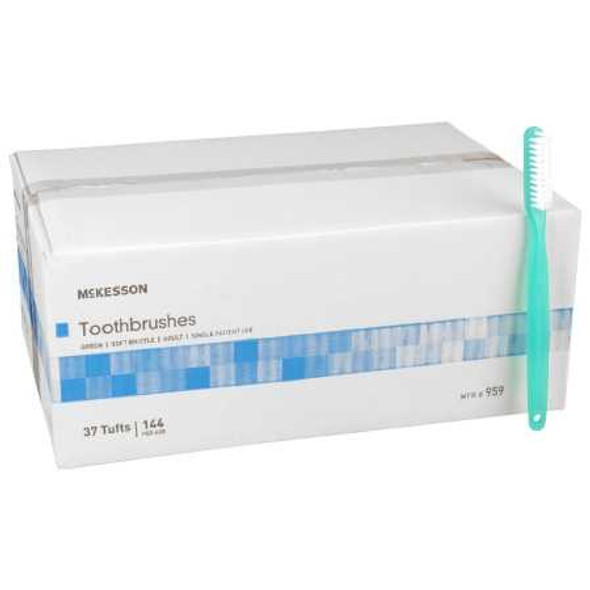 Toothbrush McKesson Green Adult Soft 959 Case of 1440 959 McKesson 888502_CS