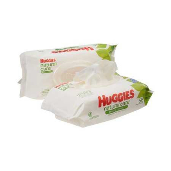Baby Wipe Huggies Natural Care Soft Pack Aloe / Vitamin E Unscented 56 Count 31803 Case/448 31803 KIMBERLY CLARK PROFESSIONAL & 802117_CS