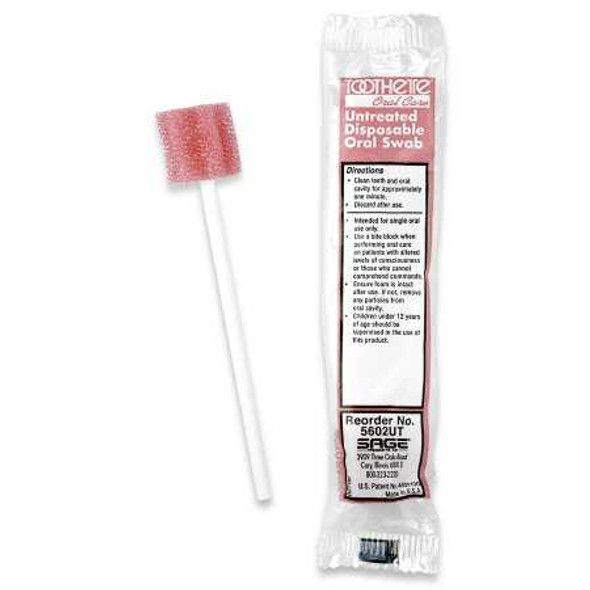 Oral Swabstick Toothette Foam Tip Untreated 5602UT Pack/250 SAGE PRODUCTS INC. 33711_BX