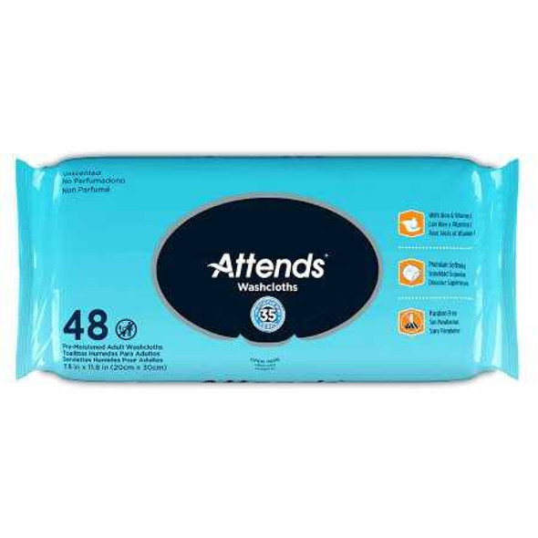 Personal Wipe Attends Soft Pack Aloe Unscented 48 Count WCU48 Pack/48 WCU48 ATTENDS HEALTHCARE PRODUCTS 840137_PK