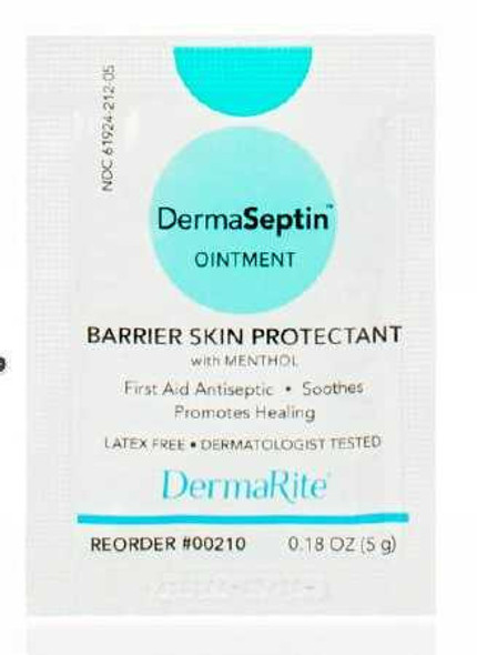 Skin Protectant DermaSeptin 5 Gram Individual Packet Ointment Scented 00210 Box/144 210 DERMARITE INDUSTRIES LLC 780320_BX