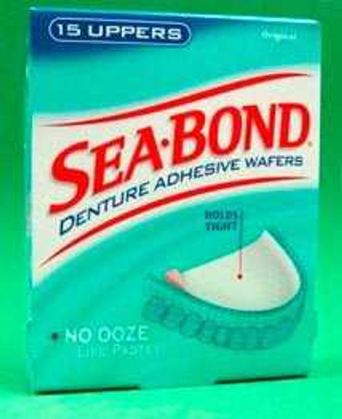 Denture Adhesive Sea-Bond 15 per Box Wafer 1652676 Box/1 1652676 US PHARMACEUTICAL DIVISION/MCK 747502_BX