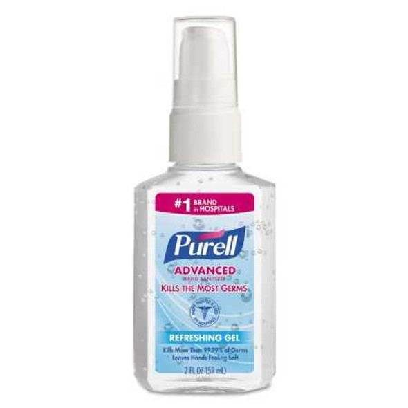 Hand Sanitizer Purell Advanced 2 oz. Alcohol Ethyl Gel Pump Bottle 9606-24 Each/1 9606-24 GOJO INDUSTRIES INC 451353_EA