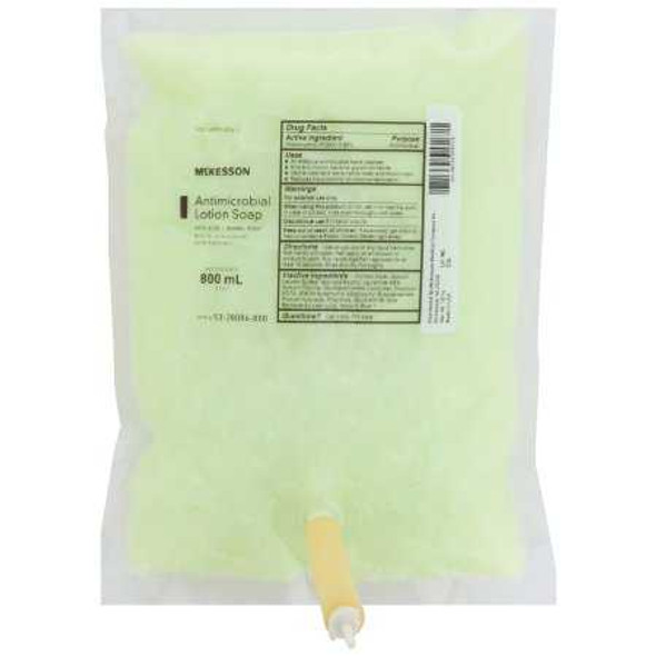 Antimicrobial Soap McKesson Lotion 800 mL Dispenser Refill Bag Herbal Scent 53-28086-800 Case/12 53-28086-800 MCK BRAND 510349_CS
