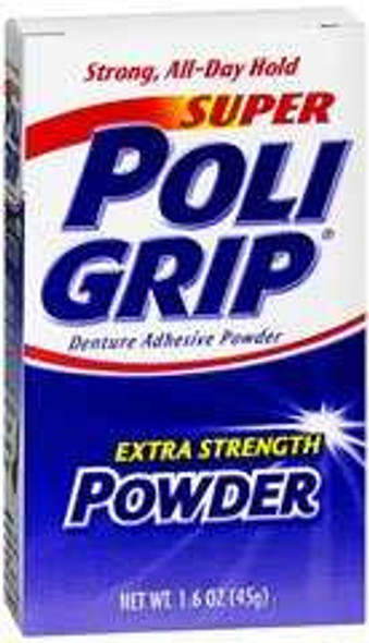 Denture Adhesive Super Poligrip 1.6 oz Powder 3634227 Each/1 US PHARMACEUTICAL DIVISION/MCK 728619_EA