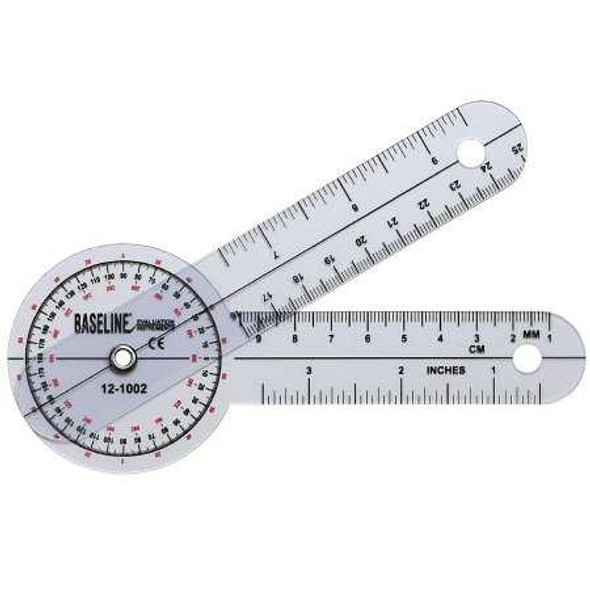 Goniometer Baseline 0 - 360 Degree Head with Three ISOM Scales Inches and Centimeters 6 Inch 12-1002 Each/1 12-1002 FABRICATION ENTERPRISES 304794_EA