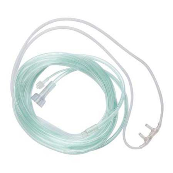 ETCO2 Nasal Sampling Cannula with O2 ETCO2 Sampling / Simultaneous O2 McKesson Brand Adult Curved Prong / NonFlared Tip 16-0538 Case/25 16-0538 MCK BRAND 1000817_CS