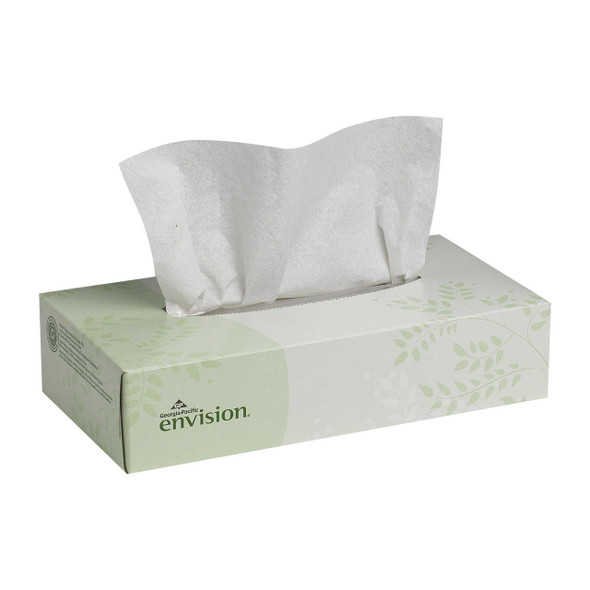 Facial Tissue Envision White 8 X 8-3/10 Inch 47410 Box/100 47410 GEORGIA PACIFIC FT JAMES DIV 358856_BX