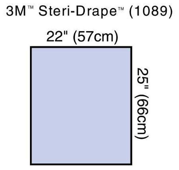 General Purpose Drape 3M Steri-Drape Utility Sheet 22 W X 25 L Inch Sterile 1089 Case/160 1089 3M 362568_CS